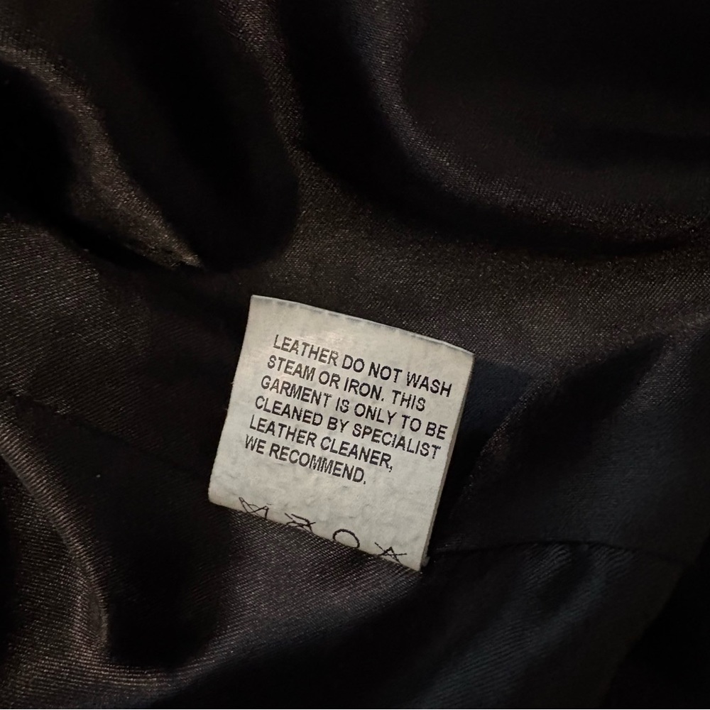 CABI Black Leather Jacket With Contrast Top Stitching (runs very small) - Picture 15 of 15